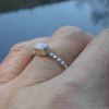 Crystal Opal Stacking Ring Sterling Silver with Natural Australian Opal Size 6 Crystal Opal Stacking Ring Sterling Silver with Natural Australian Opal Size 6