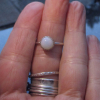 Handmade Opal Stacking Ring 925 Sterling Silver Size 7 October Birthstone