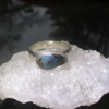 Boulder Opal Stacking Ring Handmade with Natural Australian Opal and 925 Sterlin