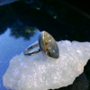 Handmade Oregon Blue Agate Ring Sterling Silver Stacking Rings for Women