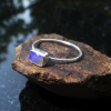 Crystal Opal Ring with Australian Opal Sterling Silver Size 8 Handmade Stackable