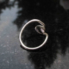 Handmade Opal Eye Ring Adjustable Set in 925 Sterling Silver Size 6 October Birt