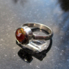Handmade Australian Boulder Opal Ring * Made with a round Australian boulder Opa