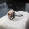 Opal Silver Ring Handmade with Mexican Cantera Opal in Matrix 925 Sterling Silve
