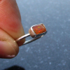 Handmade Fire Opal Ring Sterling Silver Size 5 with Natural Mexican Opal Handmade Fire Opal Ring Sterling Silver Size 5 with Natural Mexican Opal