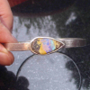 Boulder Opal Cuff Bracelet Handmade 925 Sterling Silver Australian Opal Jewelry
