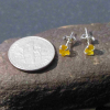 6mm Raw Opal Stud Earrings in Sterling Silver with 4 Prong Setting Small Stone M