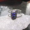 Handmade Boulder Opal Ring 925 Sterling Silver Australian Opal Handmade Size 7 R