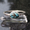 Turquoise Sterling Silver Stacking Ring in Size 8 December Birthstone Handmade G