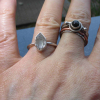 Handmade Herkimer Diamond Ring Size 6 Set in 925 Sterling Silver Natural Herkime