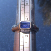 Handmade Blue Kyanite Ring 925 Sterling Silver Rectangle Blue Stone Rings for Wo