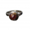 Handmade Australian Boulder Opal Ring * Made with a round Australian boulder Opa