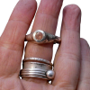 Handmade Oregon Sunstone Ring Molten Sterling Silver Size 8