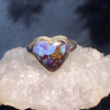 Handmade Heart Ring 925 Sterling Silver Purple  Mojave Turquoise Matrix Size 8