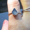 Oregon Blue Opal Silver Ring Size 6 October Birthstone Natural Crystal Raw Stone