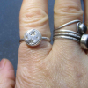 Moon Silver Ring Handmade Silver Nugget Stackable Ring Size 6.5 Moon Silver Ring Handmade Silver Nugget Stackable Ring Size 6.5