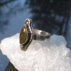 Handmade Ammolite Silver Ring 925 Sterling Silver Natural Fossil Ammonite Handma