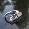 Handmade Herkimer Diamond Ring Size 7.5 Set in 925 Sterling Silver Natural Herki
