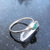 Handmade Raw Opal Wood Stacking Ring Size 7 Natural Indonesian Wood Opal 925 Ste