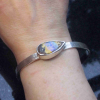 Boulder Opal Cuff Bracelet Handmade 925 Sterling Silver Australian Opal Jewelry