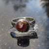 Handmade Australian Boulder Opal Ring * Made with a round Australian boulder Opa