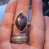 Handmade Boulder Opal Ring with Natural Australian Opal and 925 Sterling Silver
