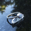 Opal Stacking Ring  925 Sterling Silver Natural Australian Opal Doublet Handmade
