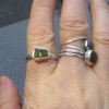 Handmade Ammolite Ring 925 Sterling Silver Iridescent GreenFossil Rings for Wome