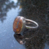 Boulder Opal Ring Sterling Silver Size 7 Handmade with Natural Australian Opal i