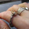 Triangle Opal Ring with Natural Mexican Opal Handmade Branch Ring Size 8.5 Triangle Opal Ring with Natural Mexican Opal Handmade Branch Ring Size 8.5
