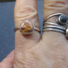 Handmade Opal Ring 925 Sterling Silver Size 7 with Natural Mexican Opal  Cantera