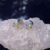 Australian Opal Sterling Silver Stud Earrings: 8mm Oval Australian Opal Sterling Silver Stud Earrings: 8mm Oval