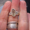 Handmade Oregon Sunstone Ring Sterling Silver Rough Crystal Rings for Women Size