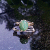 Handmade Opal Ring 925 Sterling Silver with Natural Peruvian Andean Blue Green O