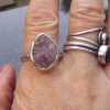 Druzy Amethyst Ring Sterling Silver Handmade Crystal Rings for Women