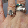 Boulder Opal Ring Handmade with Australian Opal set in Sterling Silver Size 6 St
