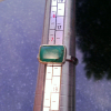 Sterling Silver Indonesian Opal Wood Ring: Green Blue Gemstone, Size 8