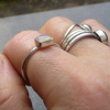 Crystal Opal Ring with Australian Opal Sterling Silver Size 9 Handmade Stackable Rings for Women Crystal Opal Ring with Australian Opal Sterling Silver Size 9 Handmade Stackable