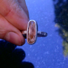 Handmade Garden Quartz Ring Sterling Silver Textured Band Orange Inclusions
