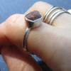 Raw Ruby Ring Size 7 Sterling Silver Stacking Ring July Birthstone Jewelry for W