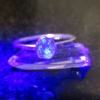 Handmade Quartz Stacking Ring in Sterling Silver Size 6 Fluorescent Crystal Ring