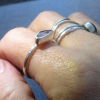 Handmade Boulder Opal Stacking Ring 925 Sterling Silver Size 8 Queensland Austra