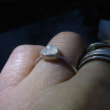 Handmade Triangle Moonstone Stacking Ring Size 6 Sterling Silver Minimalist