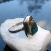 Handmade Indonesian Wood Opal Ring Set in 925 Sterling Silver Size 10  Opalized