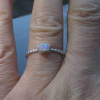 Crystal Opal Stacking Ring Sterling Silver with Natural Australian Opal Size 6 Crystal Opal Stacking Ring Sterling Silver with Natural Australian Opal Size 6