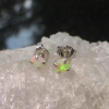 Opal Silver Post Earrings Sterling Silver Dainty 4mm Oval Australian Opal Stud E