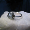 Raw Aquamarine Ring Sterling Silver Size 6.5 Handmade March Birthstone Rings for