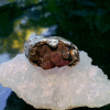 Handmade Sterling Silver Ruby Ring: Natural Rough Ruby Cluster Size 7 3/4
