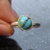 Handmade Turquoise Silver Ring US Size 7 Natural Tibetan Turquoise Gemstone Dece