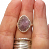 Druzy Amethyst Ring Sterling Silver Handmade Crystal Rings for Women